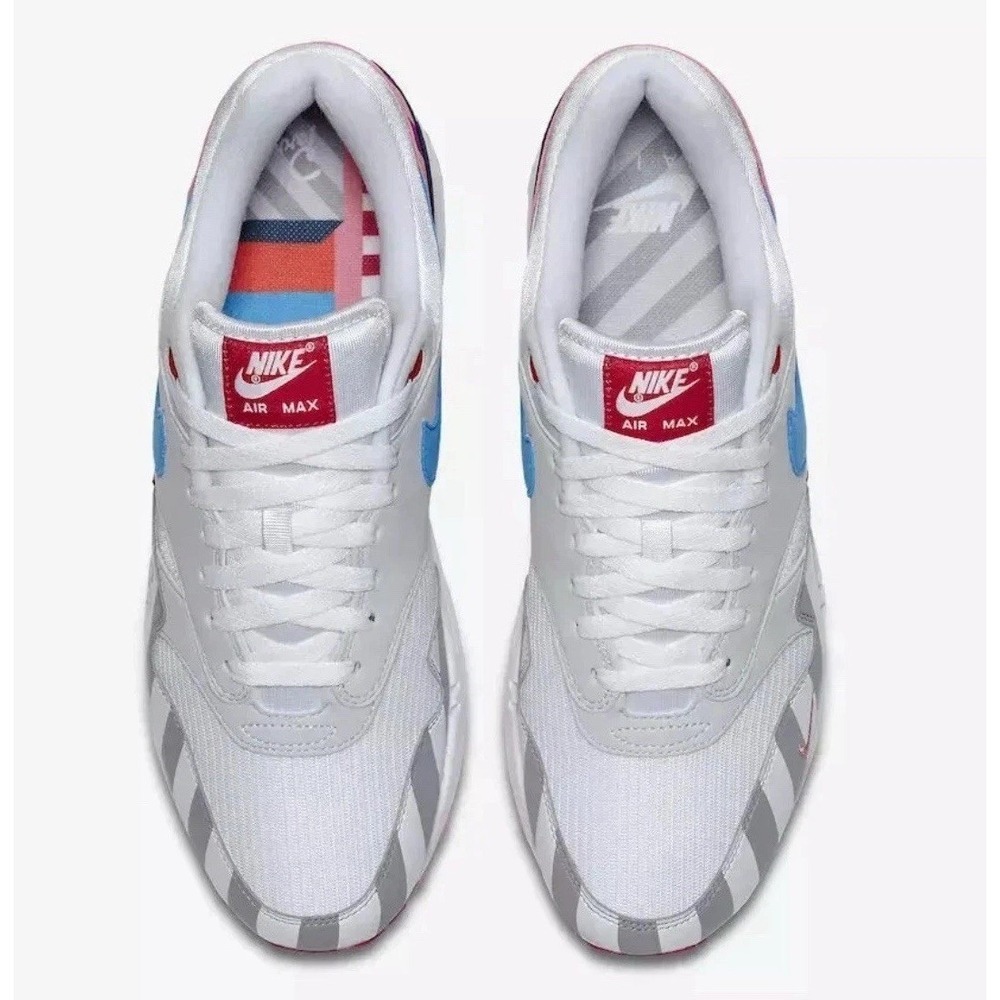 Nike Air Max 1 Parra Mens 9.5 White Multicolor Streetwear Shoes - Picture 5 of 5